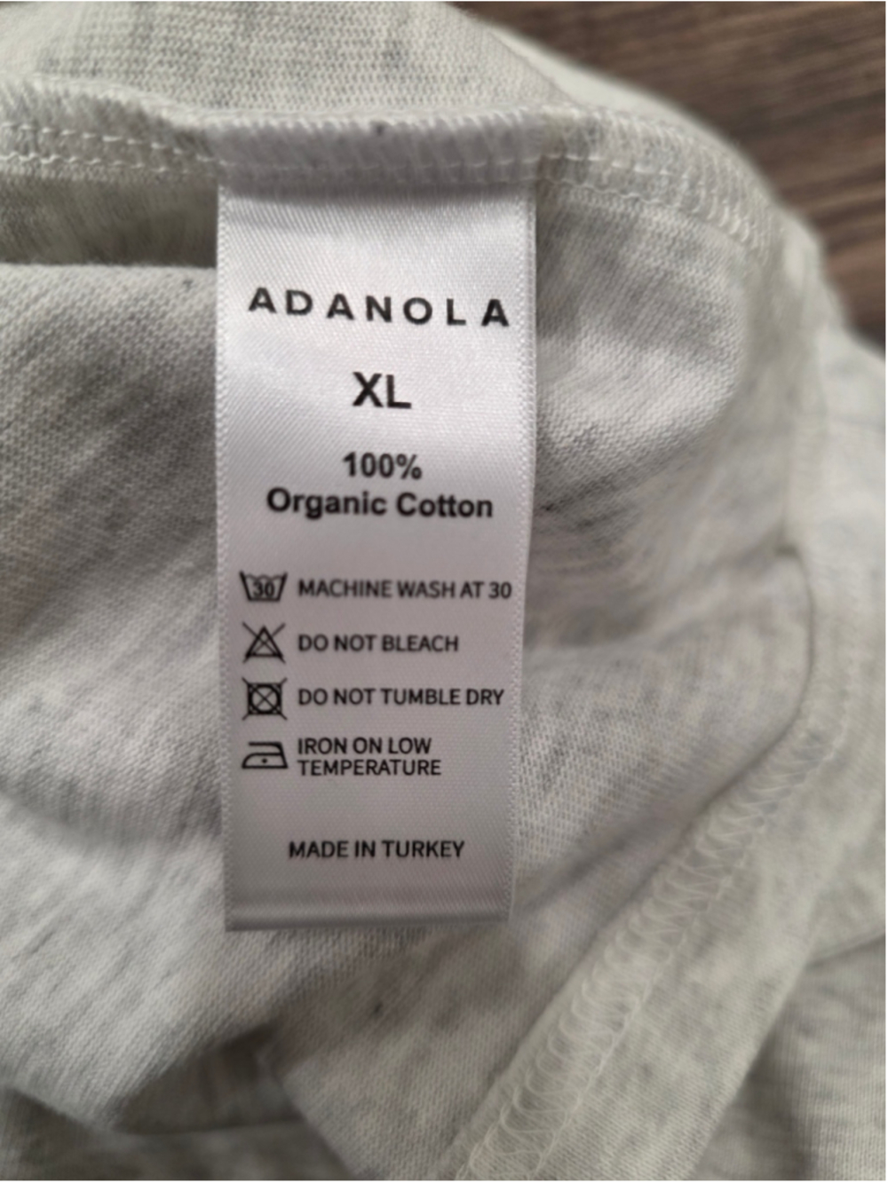 Adanola ADA Oversized T-Shirt XL Light Grey Melange Organic Cotton NWT - Picture 8 of 11